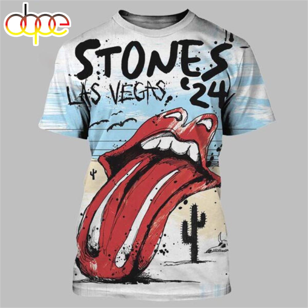 The Rolling Stones Official Poster For The Show At Allegiant Stadium In Las Vegas NV On May 11 2024 All Over Print Shirt
