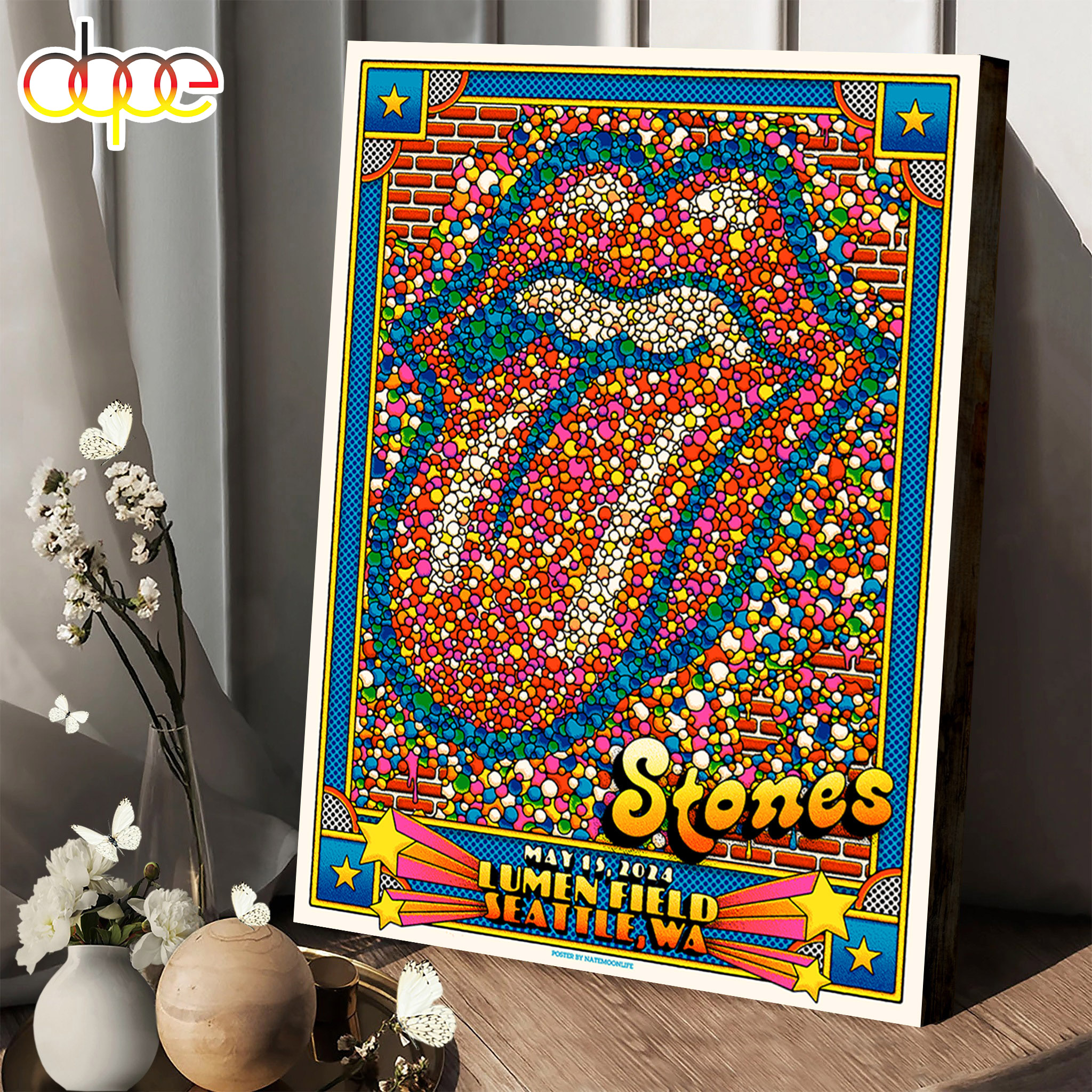 The Rolling Stones Seattle WA 2024 Poster Canvas