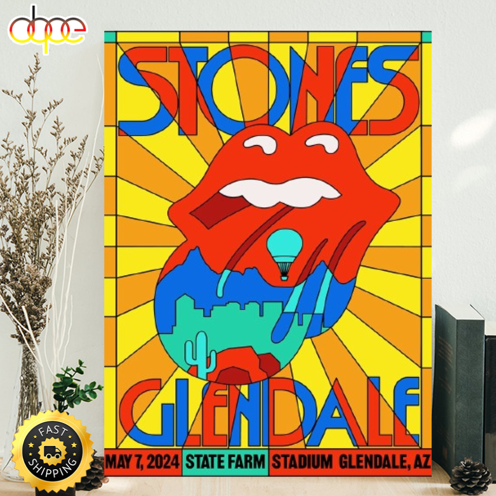 The Rolling Stones State Farm Stadium Glendale Az May 7th 2024 Poster Canvas