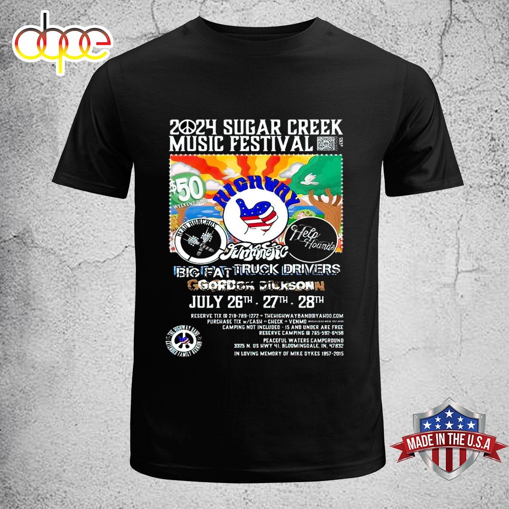 2024 Sugar Creek Music Festival Highway Poster Unisex T Shirt
