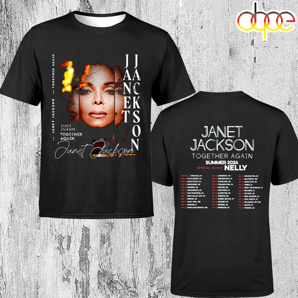 2024 Tour Janet Jackson Together Again Unisex T Shirt