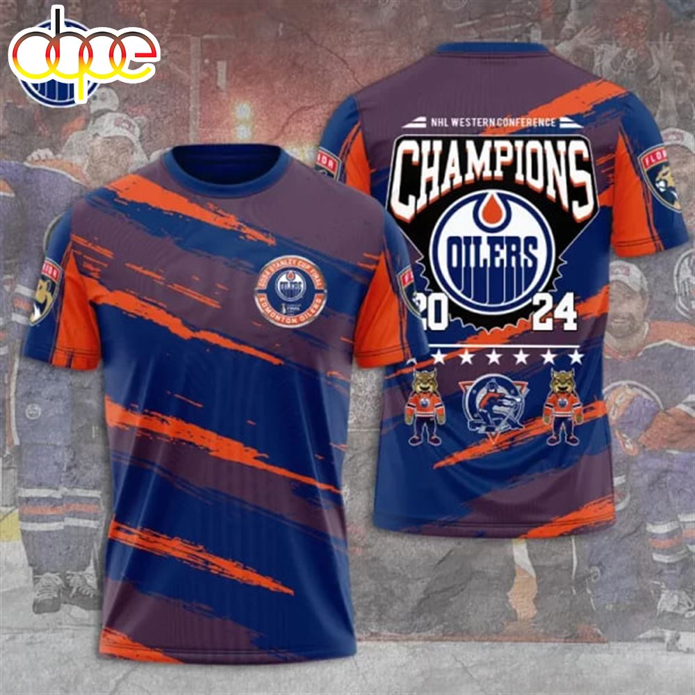 2024 Western Conference Champions Edmonton Oilers NHL 3D Shirt