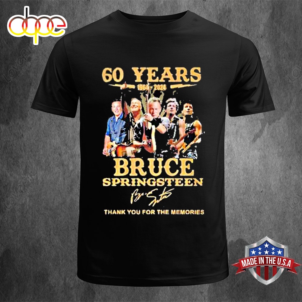 60 Years 1964 2024 Bruce Springsteen Thank You For The Memories Unisex T Shirt