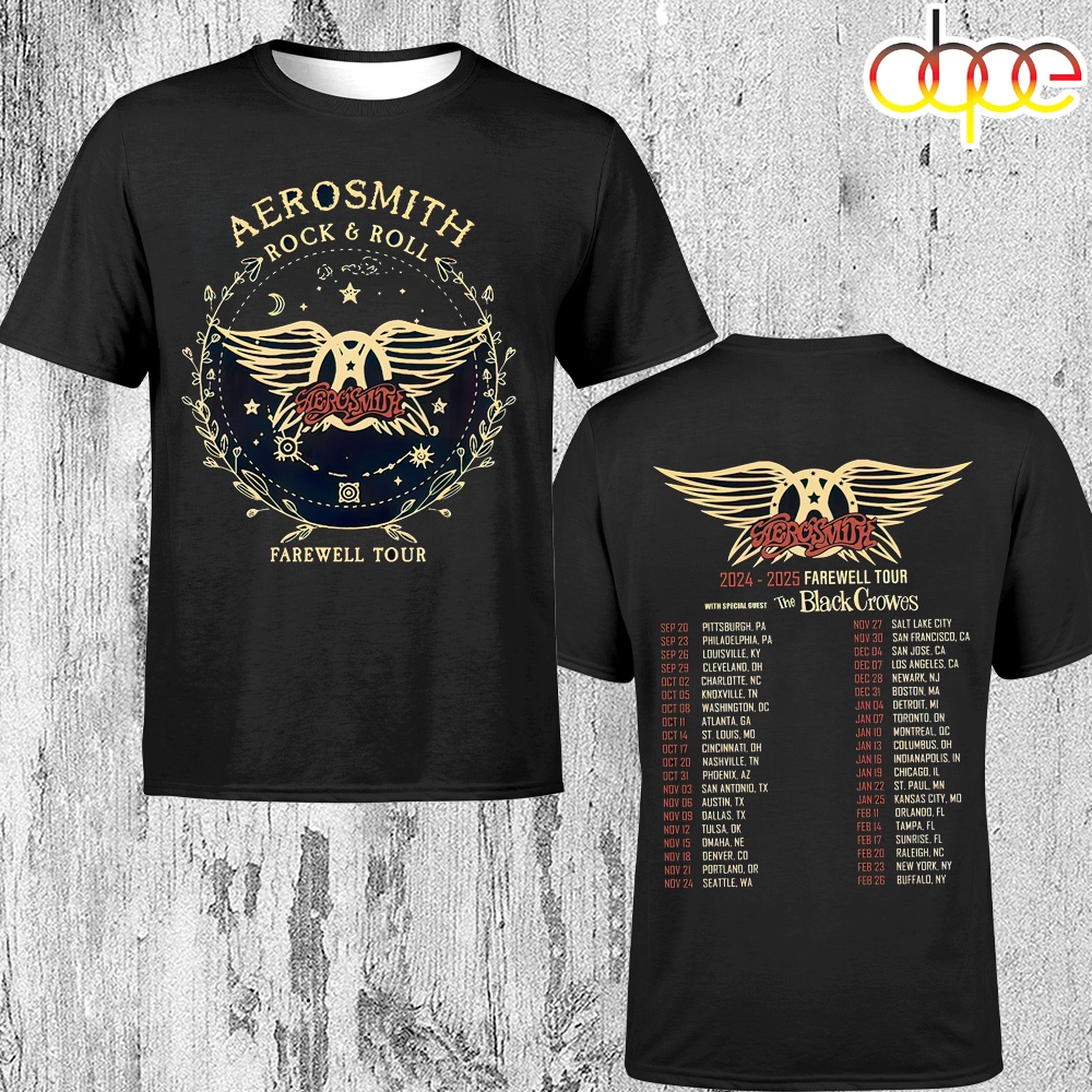 Aerosmith 2024 2025 North American Farewell Tour Unisex T Shirt