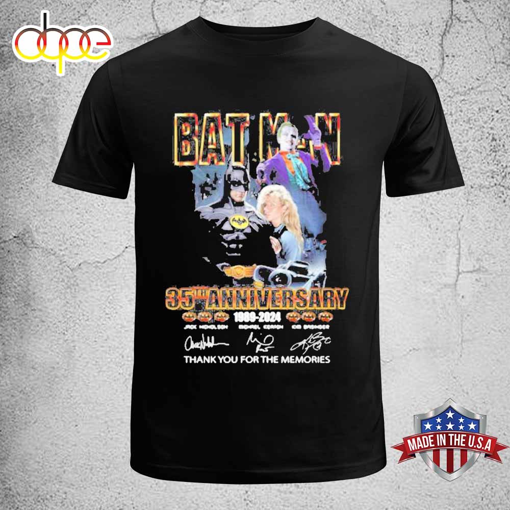 Bat Man 35th Anniversary 1989 2024 Thank You For The Memories Unisex T Shirt
