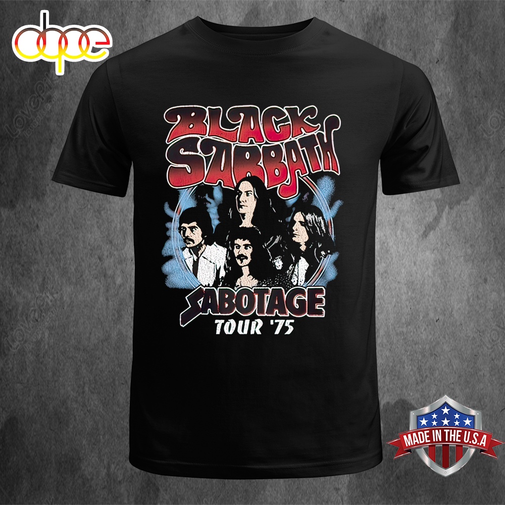 Black Sabbath Sabotage '75 Tour Unisex T Shirt