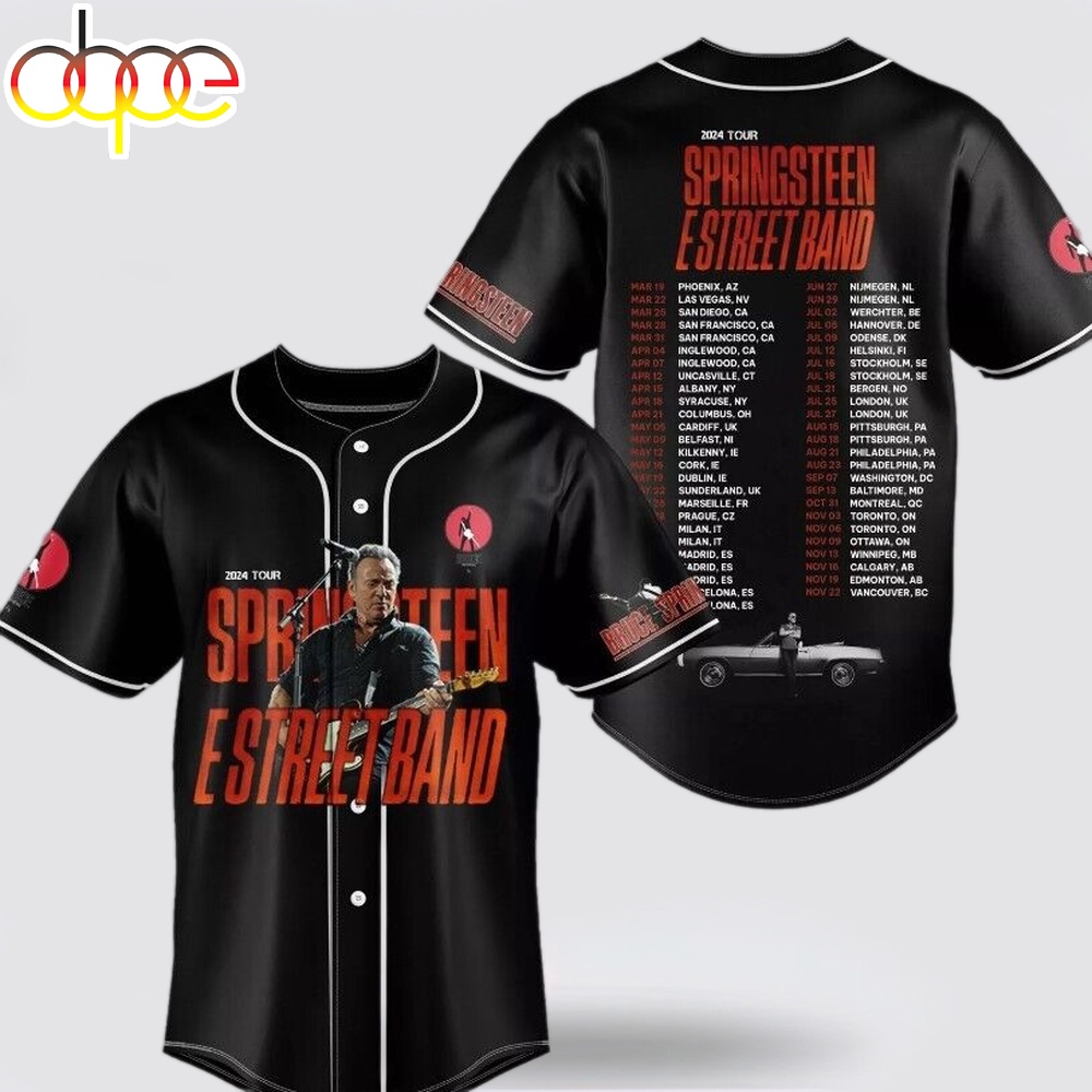 Bruce Springsteen 3D Print Baseball Jersey Shirt