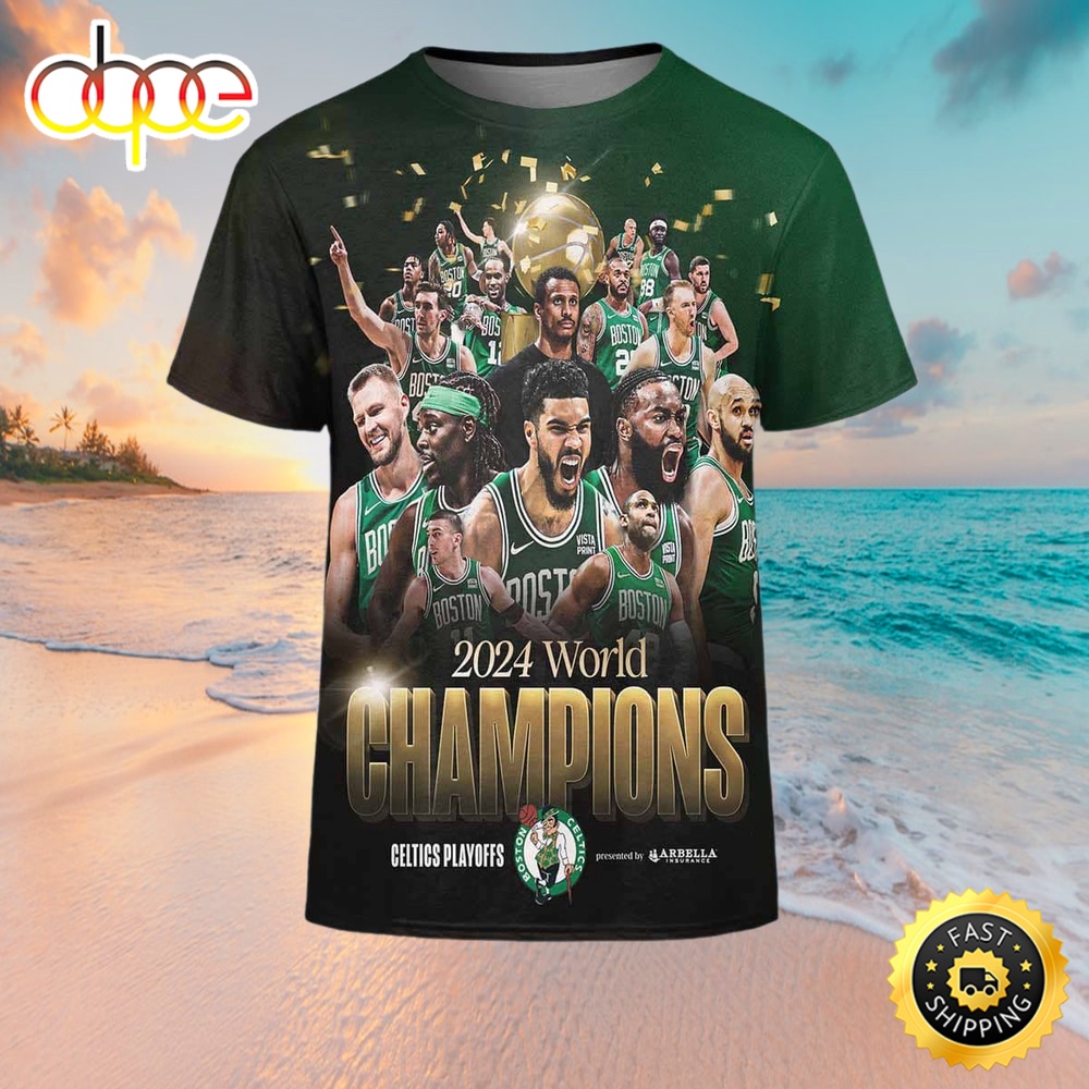 Congratulations To The Boston Celtics The 2024 NBA Final Champions 3D T Shirt