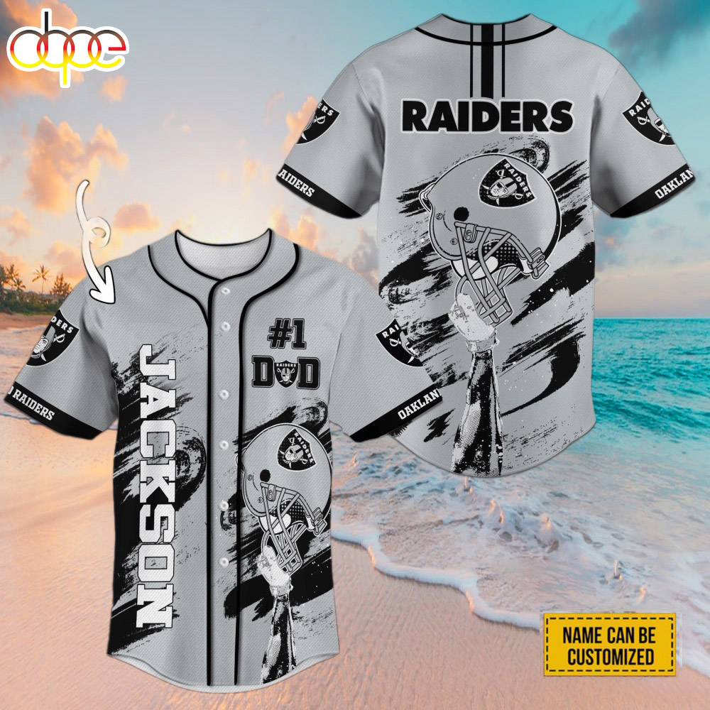 Custom Name Las Vegas Raiders NFL Baseball Jersey Shirts