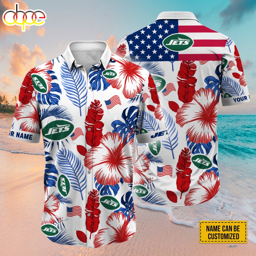 Custom Name NFL New York Jets Hawaiian Shirt