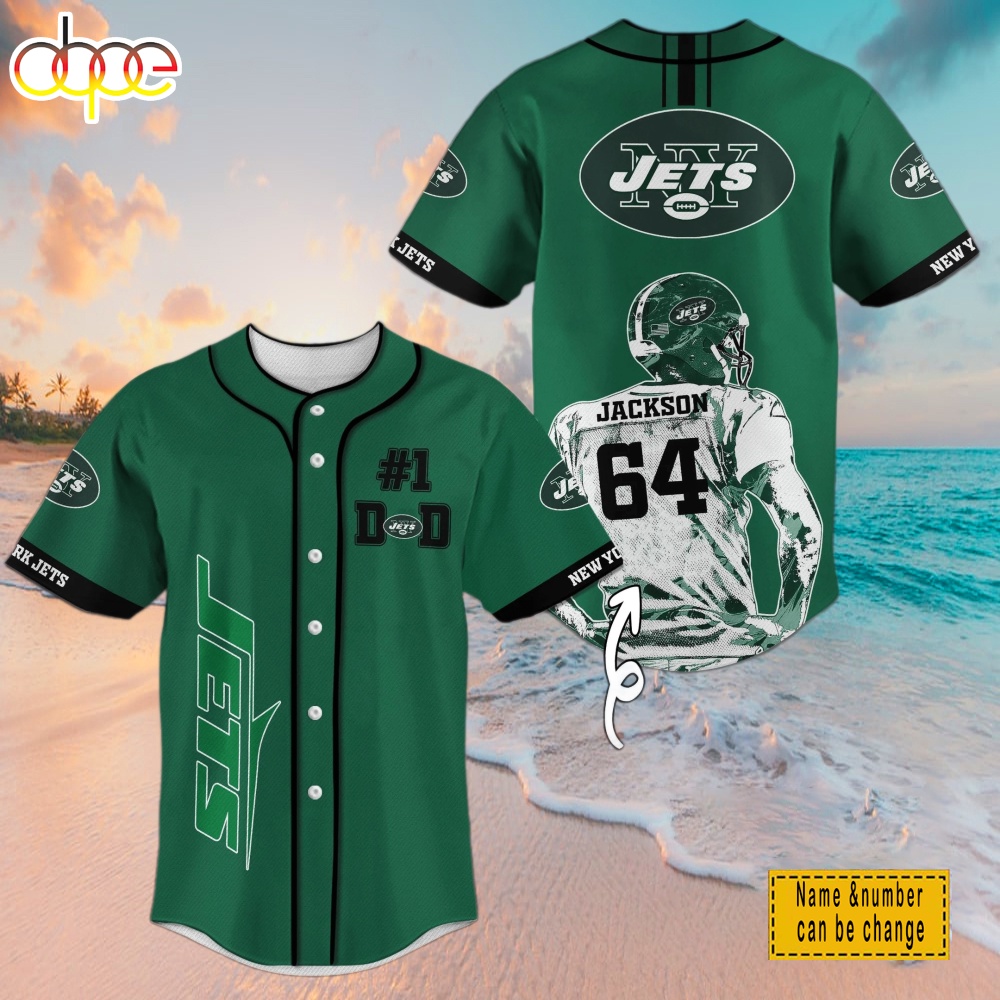 Custom Name Number New York Jets NFL Baseball Jersey Shirt