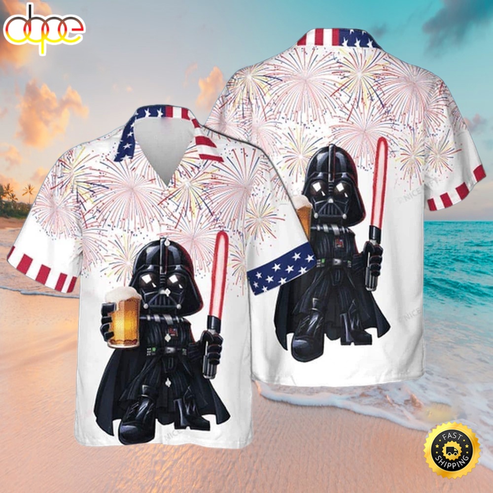 Darth Vader Star Wars 4th July Independence Day Hawaiian Shirt