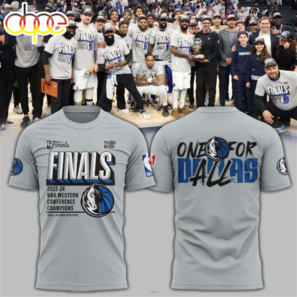 Finals 2023 2024 NBA Western Conference Champions Dallas Mavericks One For All 3D T Shirt