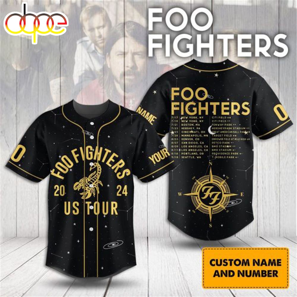 Foo Fighters 2024 US Tour Baseball Jersey