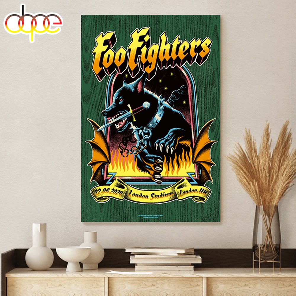 Foo Fighters 226 London UK MusicTour 2024 Poster Canvas
