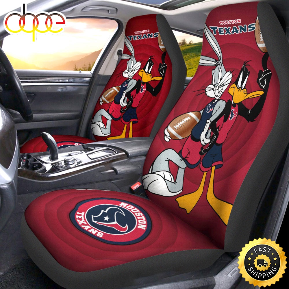 Houston Texans Bugs Bunny With Daffy Duck Car Seat Covers