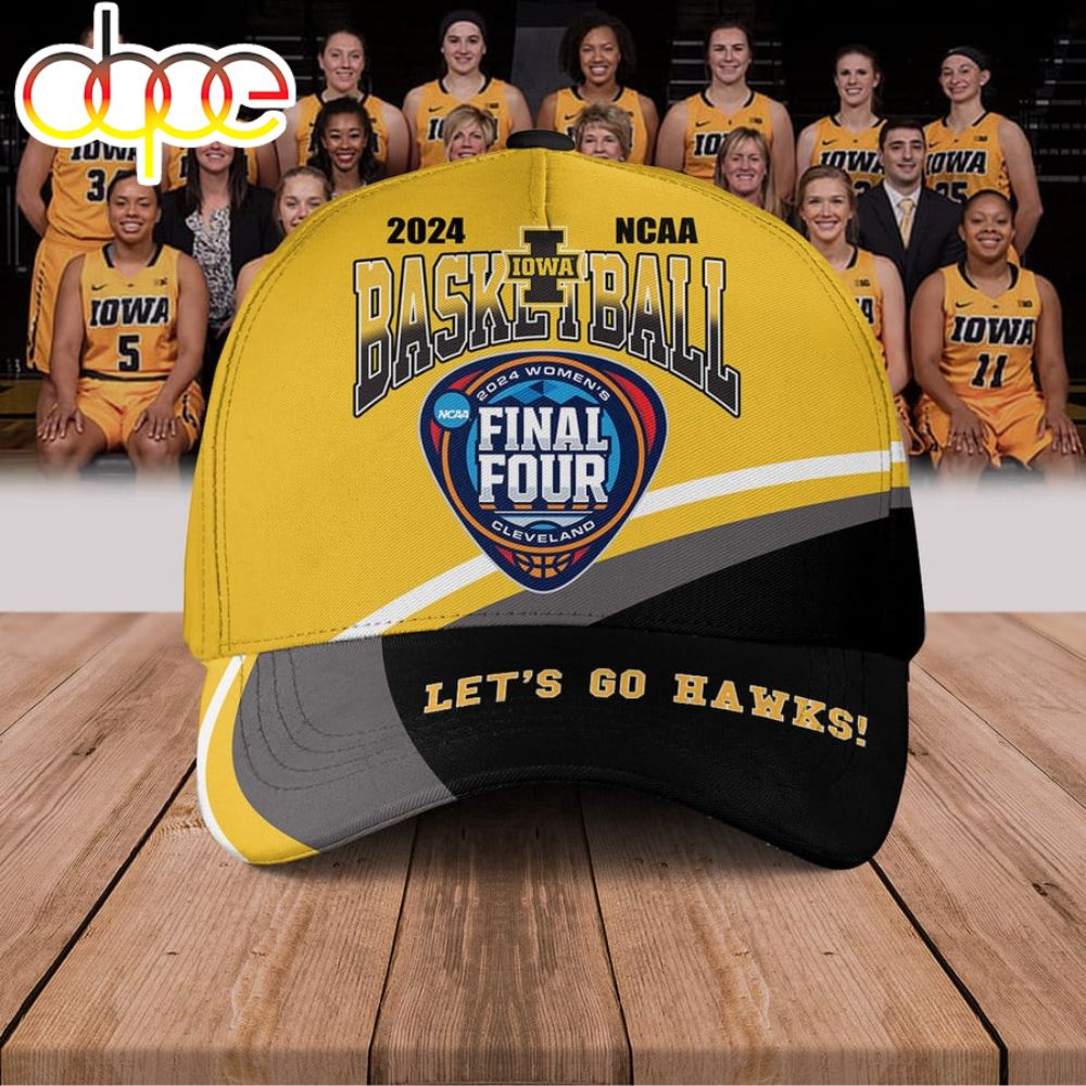 Iowa Hawkeyes Women’s Basketball National Champions Let’s Go Hawks Gold Cap