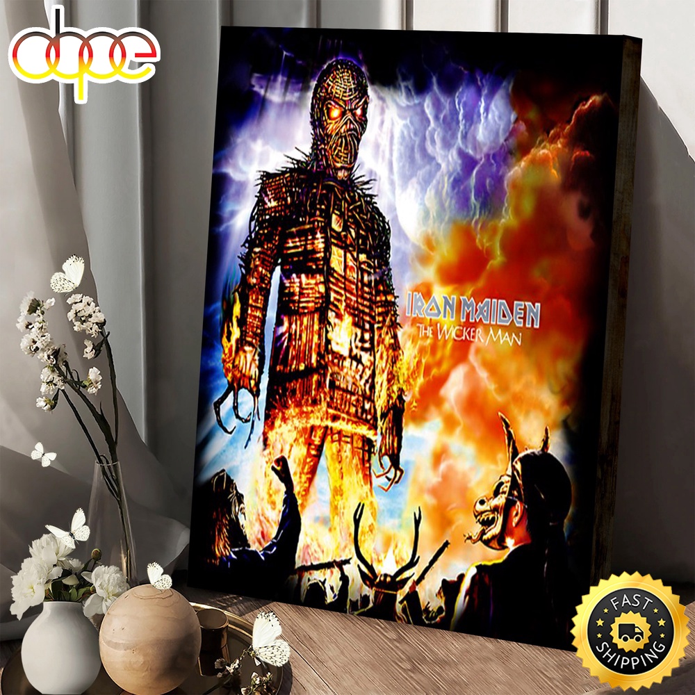 Iron Maiden The Wicker Man Poster Canvas