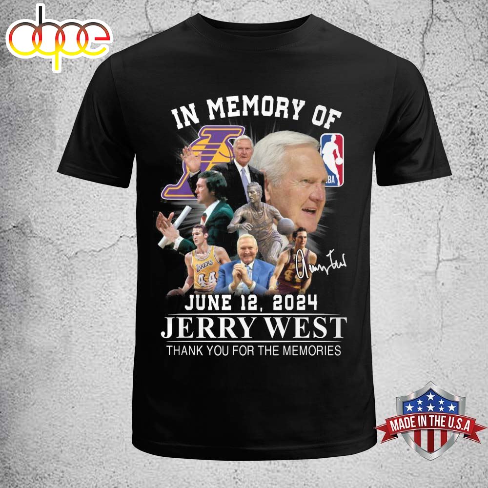 Jerry West 1938 2024 Thank You For The Memories Lakers Unisex Shirt