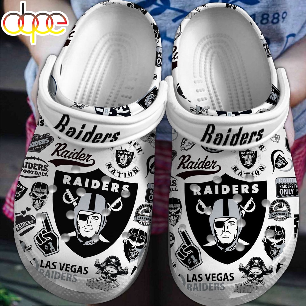 Las Vegas Raiders NFL Sport Crocs Crocband Clogs Shoes