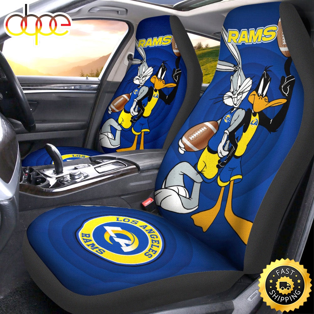 Los Angeles Rams Bugs Bunny With Daffy Duck Car Seat Covers