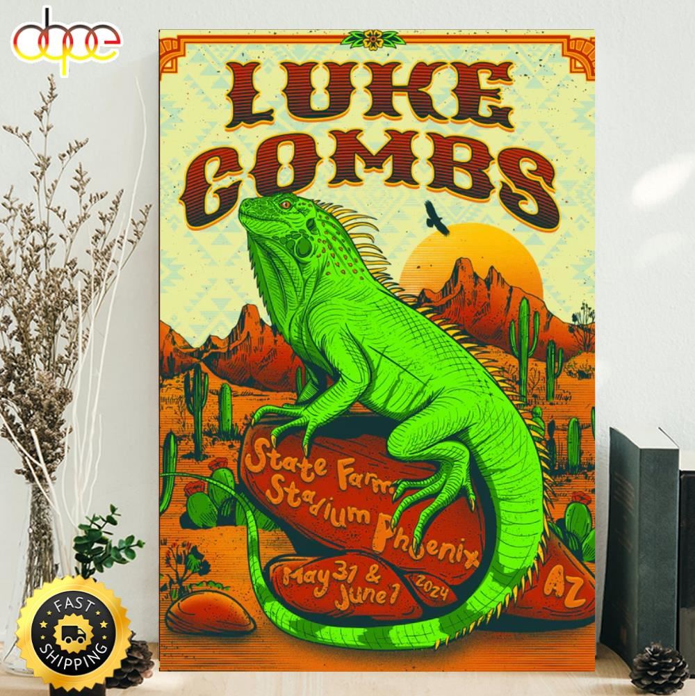 Luke Combs Glendale May 31 & June 1, 2024 Poster Canvas