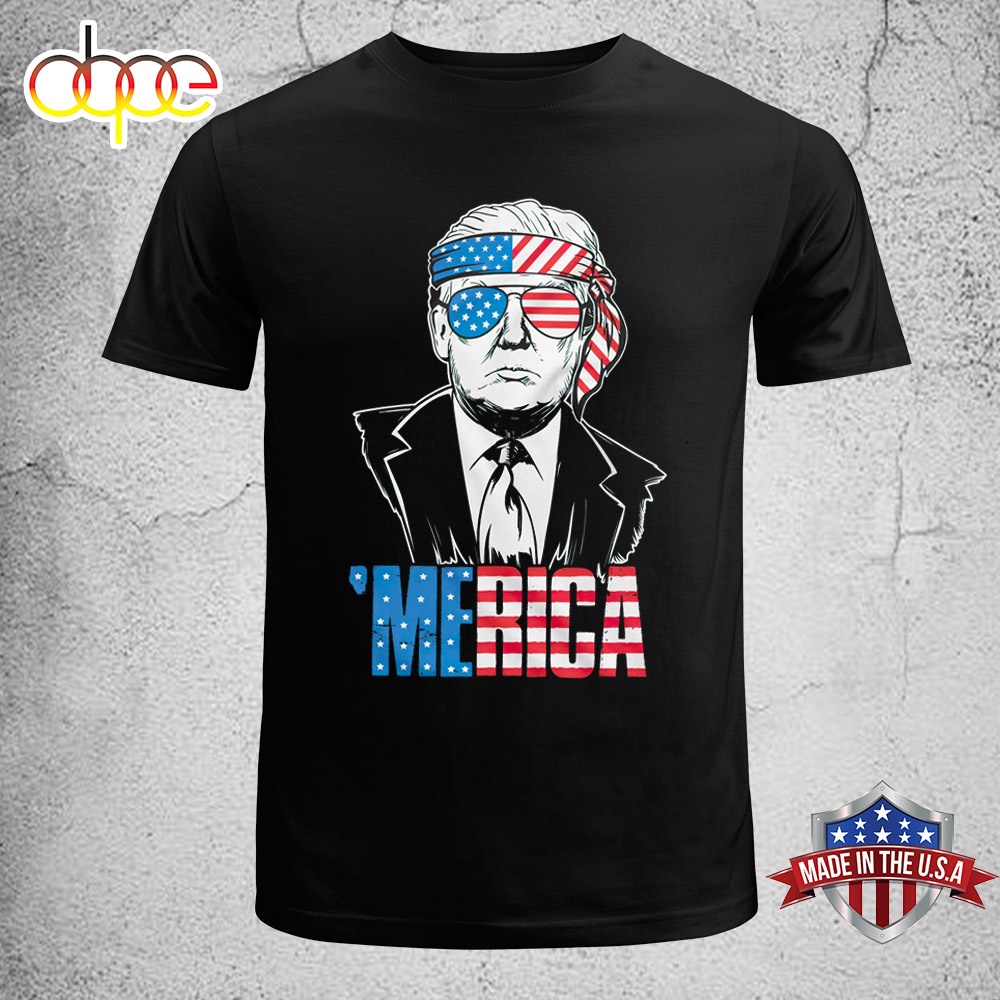 Merica USA Trump T Shirt DTJ 4th Of July Cool Patriotic America Unisex T Shirt