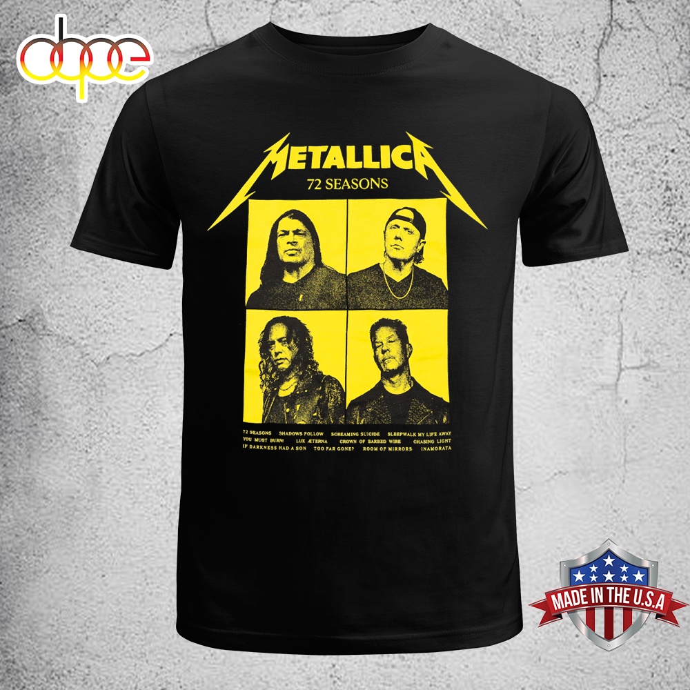 Metallica 72 Seasons Four Faces Unisex T Shirt