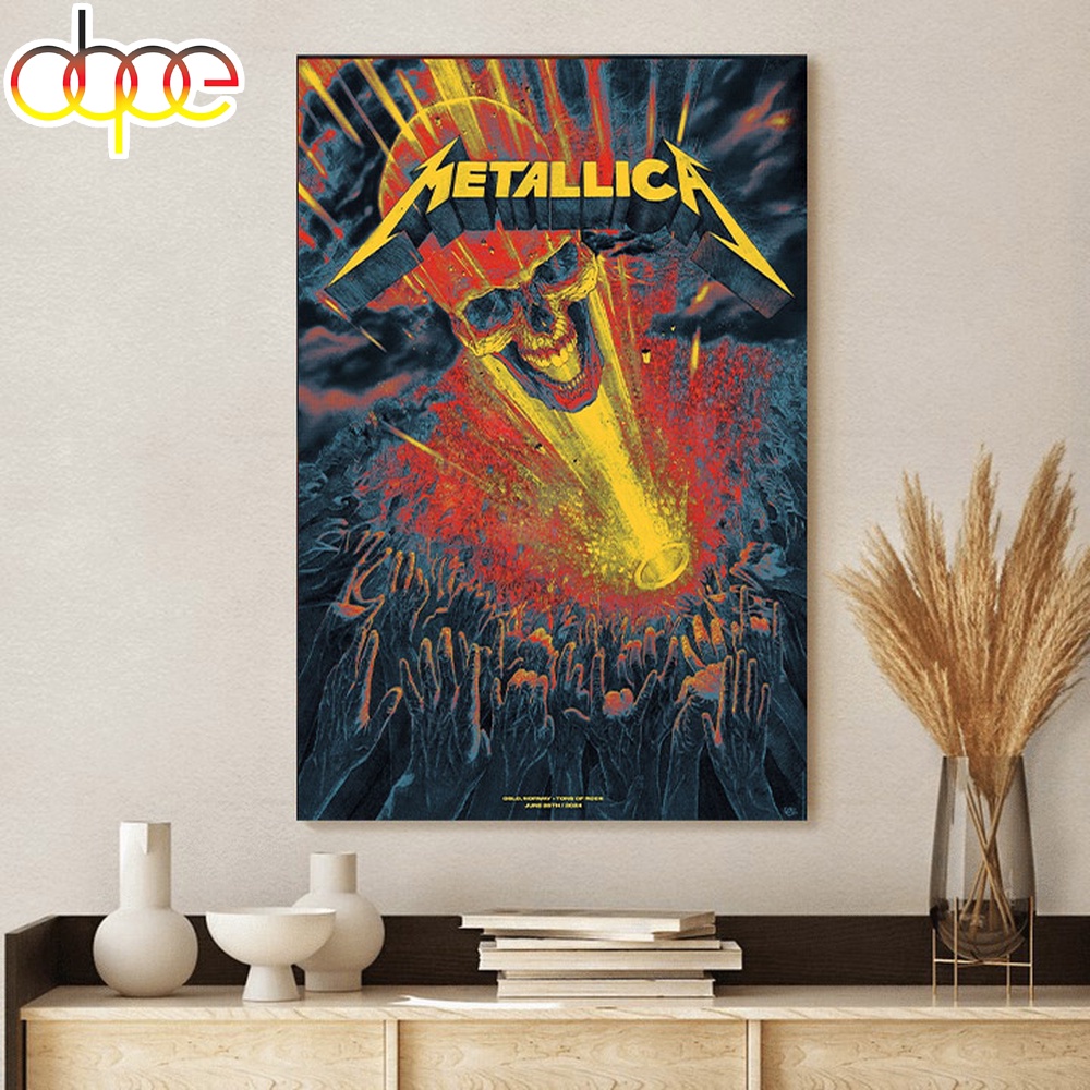 Metallica M72 World Tour To Tons Of Rock Poster Canvas
