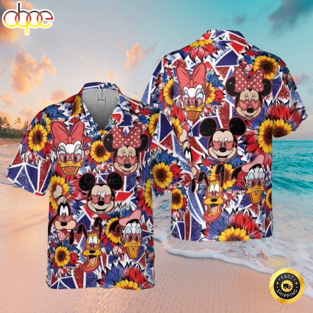 Mickey And Friends 4th Of July Independence Day Hawaiian Shirt