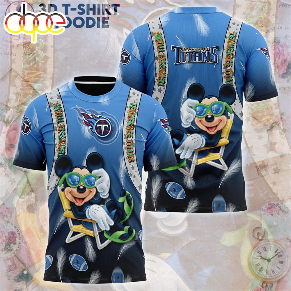 Mickey Mouse Tennessee Titans Hawaiian NFL Football 4th Of July All Over Print Shirt