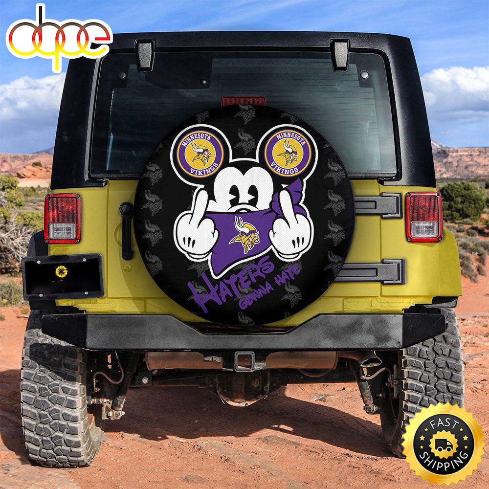 Minnesota Vikings Mickey Mouse Spare Tire Covers Gift For Campers