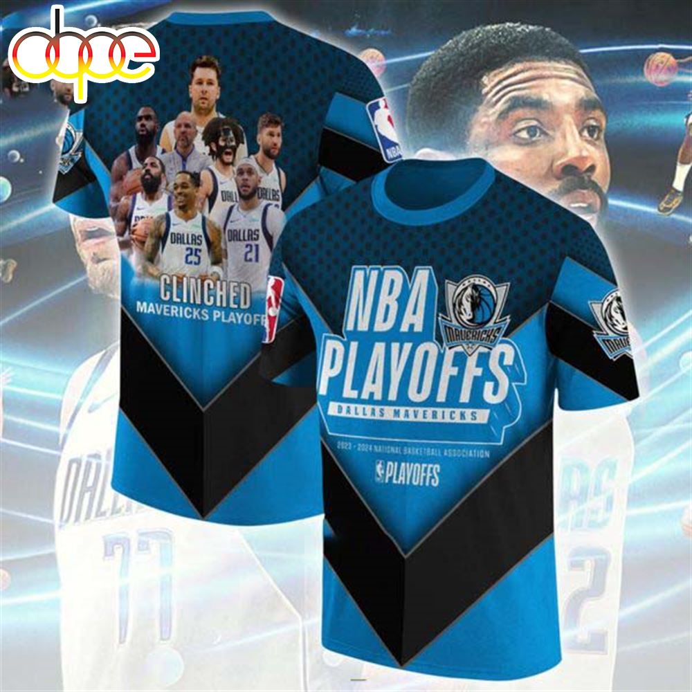NBA Playoffs Dallas Mavericks 2023 2024 National Basketball Association 3D T Shirt