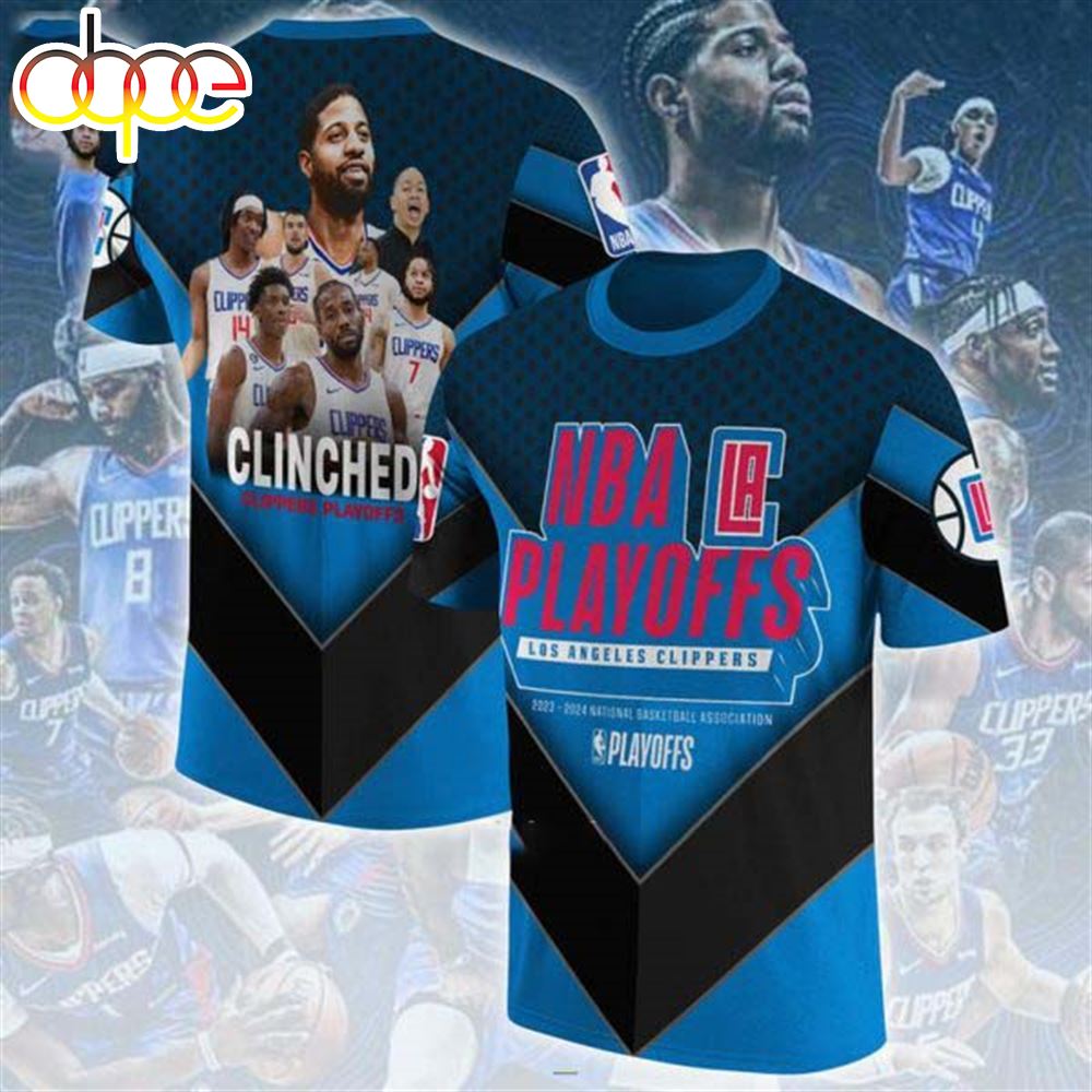 NBA Playoffs Los Angeles Clippers 2023 2024 National Basketball Association 3D T Shirt