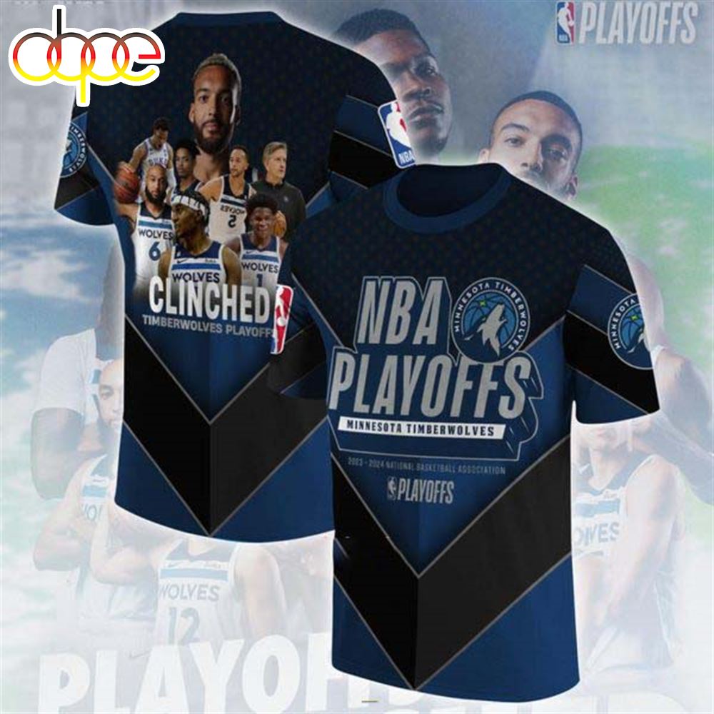 NBA Playoffs Minnessota Timberwolves 2023 2024 National Basketball Association 3D T Shirt