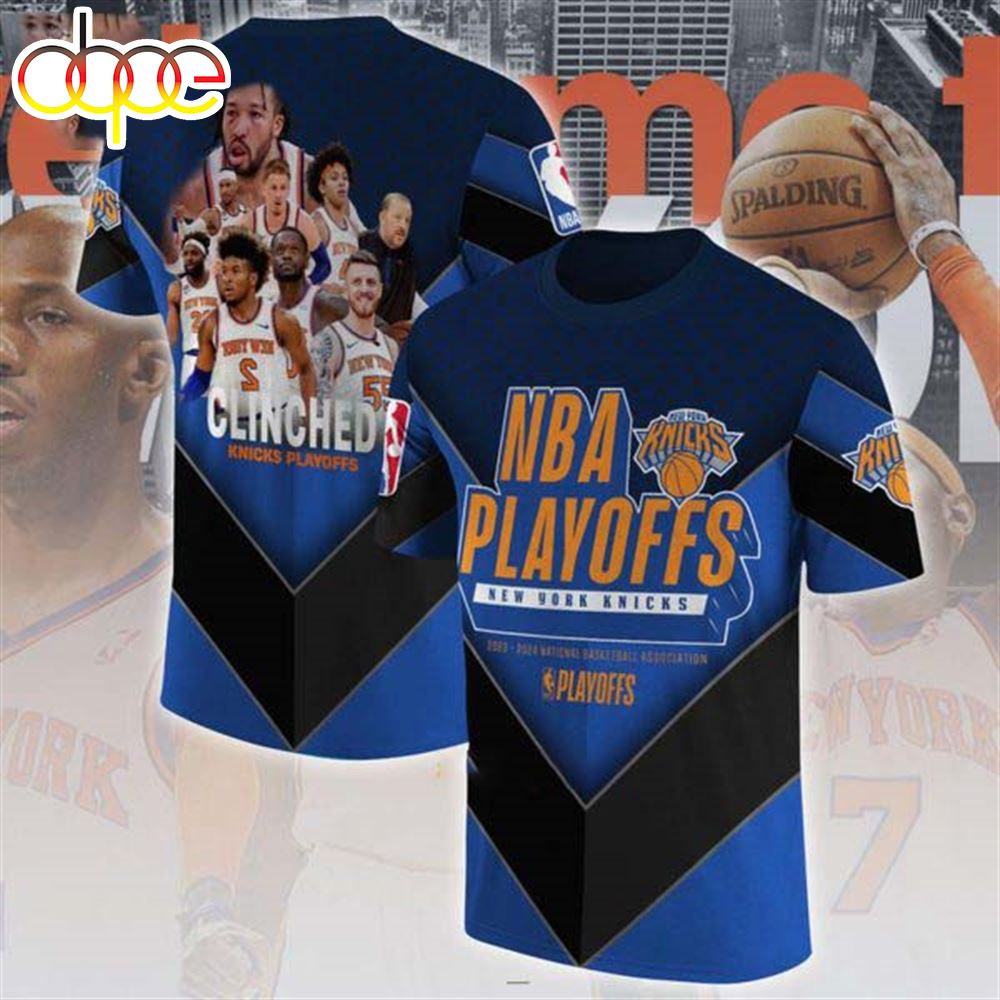 NBA Playoffs New York Knicks 2023 2024 National Basketball Association 3D T Shirt
