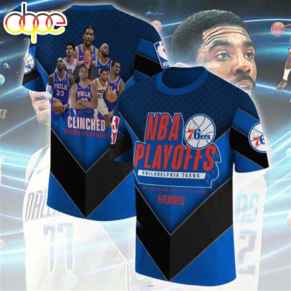 NBA Playoffs Philadelphia 76ers 2023 2024 National Basketball Association 3D T Shirt
