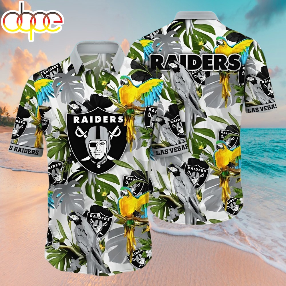 NFL Las Vegas Raiders Flower Hawaiian Shirt