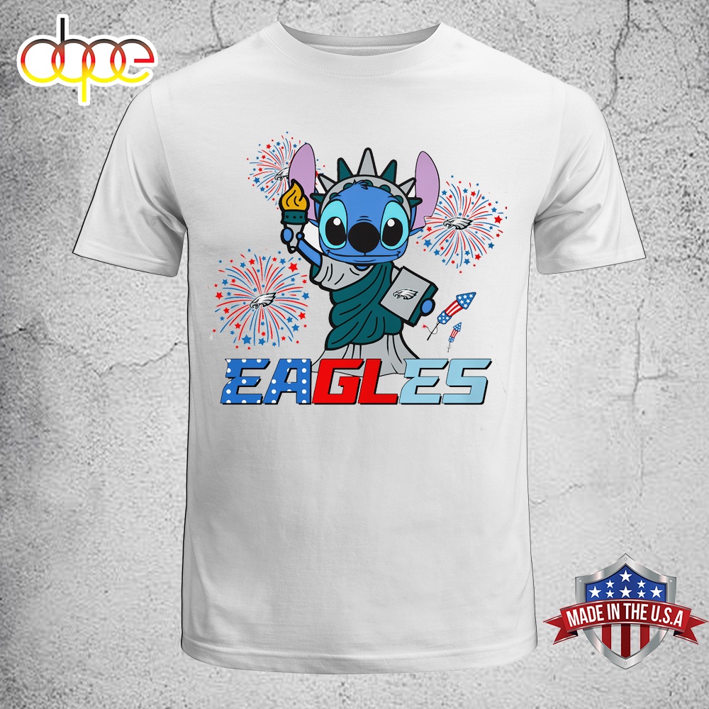 NFL Philadelphia Eagles Stitch Independence 2024 Unisex T Shirt