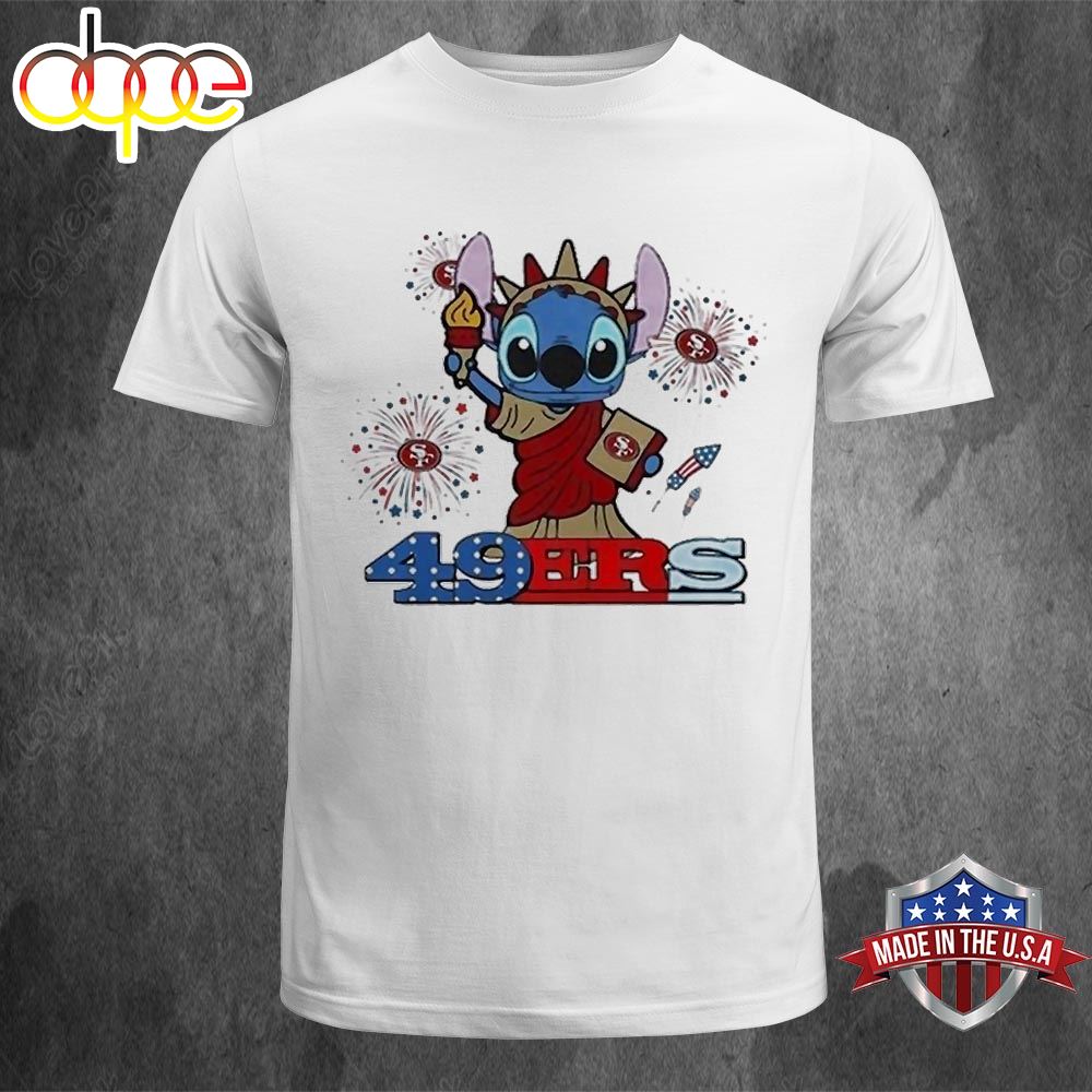 NFL San Francisco 49ers Stitch Independence 4th Of July 2024 Shirt