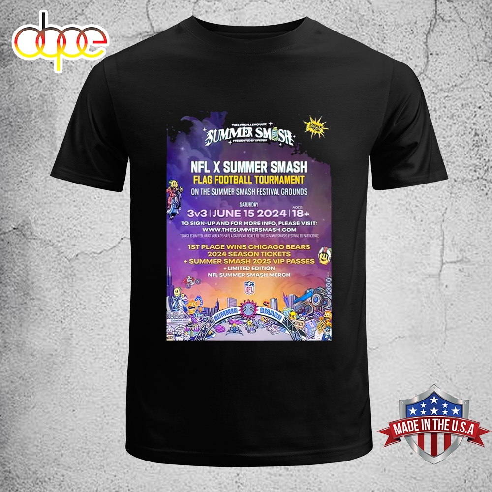 NFL X Summer Smash Flag Football Tournament On The Summer Smash Festival Grounds 2024 Unisex T Shirt