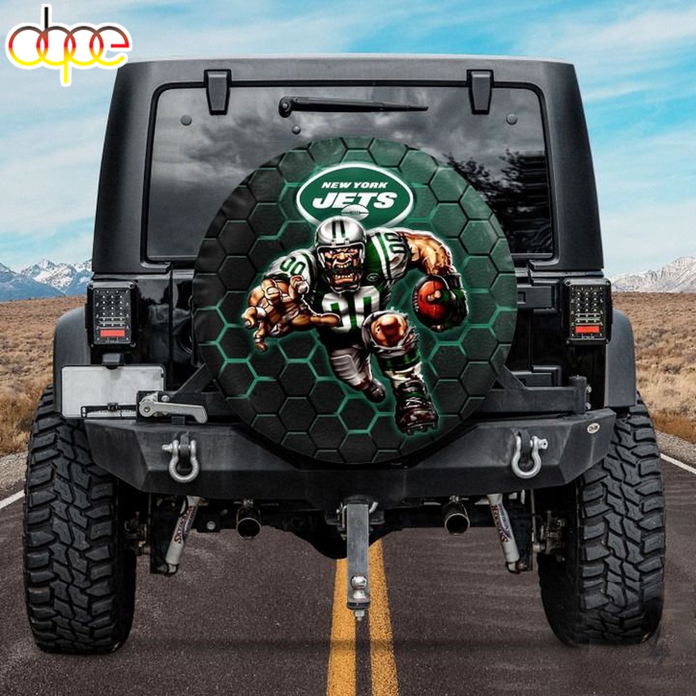 New York Jets Nfl Mascot Spare Tire Cover Gift For Campers