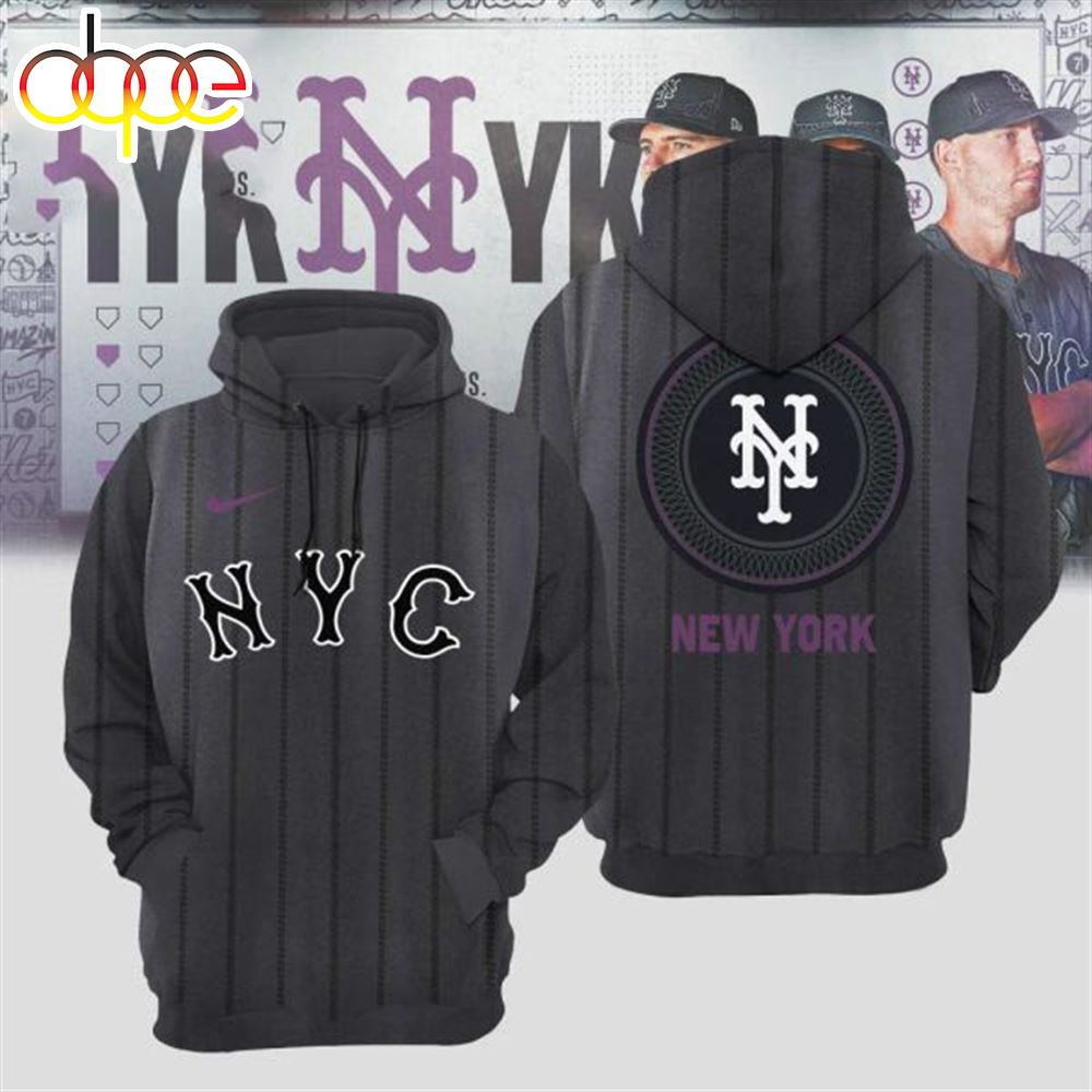 New York Mets Charcoal 2024 City Connect Hoodie