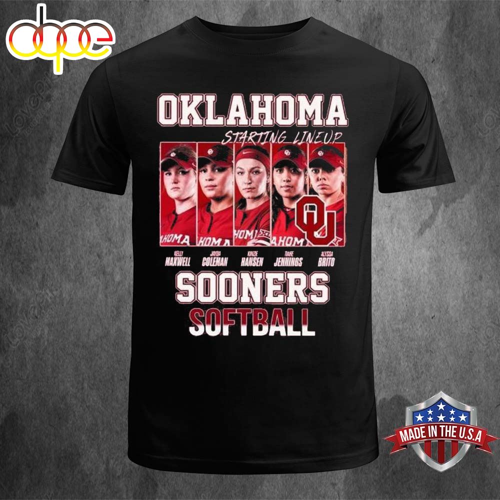 Oklahoma Sooners Starting Lineup Softball 2024 Unisex T Shirt