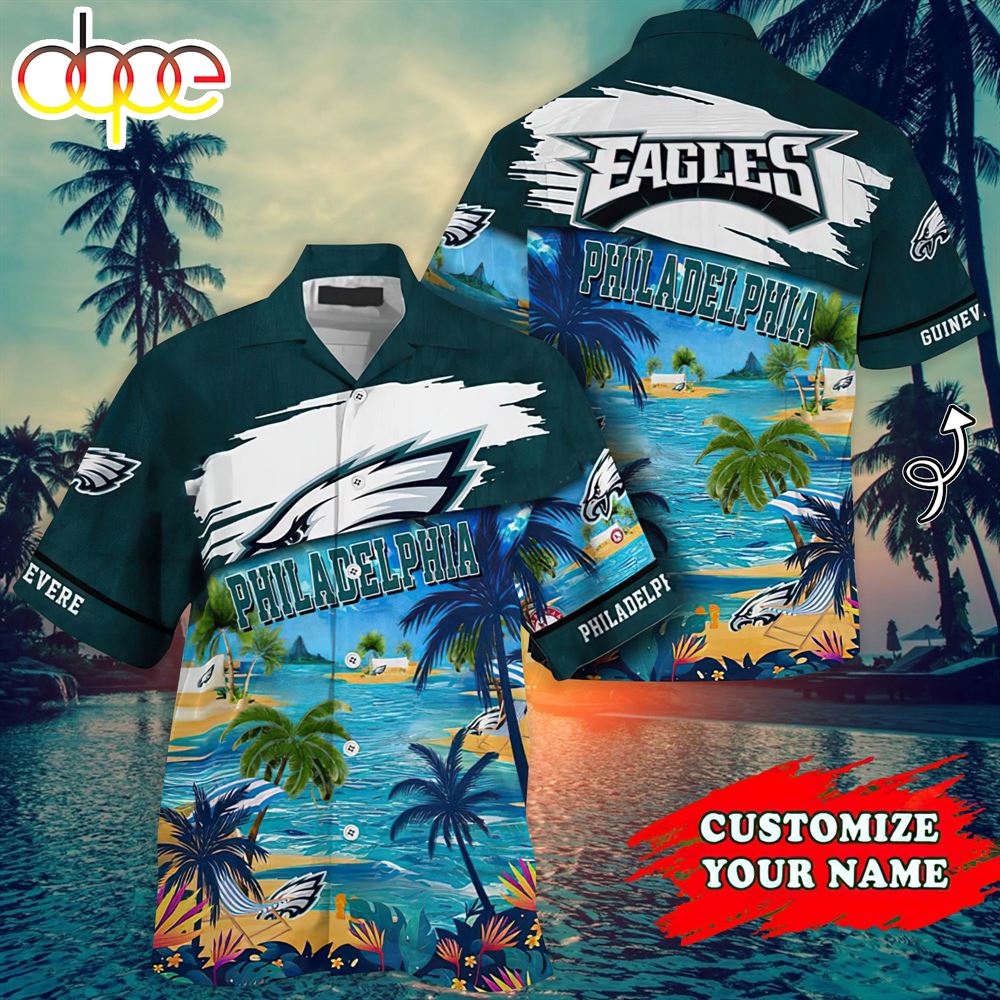 Personalized Name Philadelphia Eagles Sports Team Hawaiian Shirt Nfl 3d Shirt