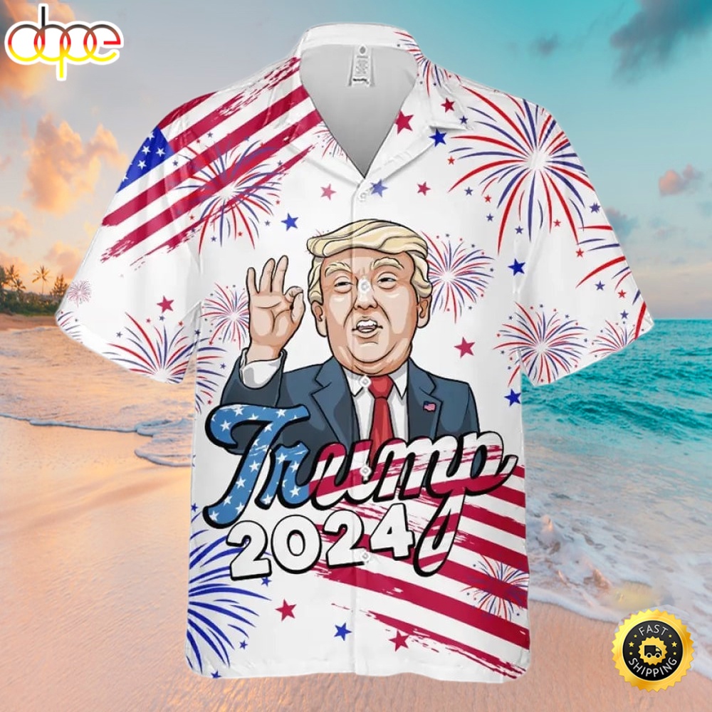President Trump 2024 4th Of July Independence Day Hawaiian Shirt