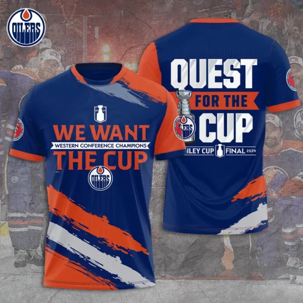 Quest Of The Cup Stanley Cup Final 2024 Edmonton Oilers NHL 3D T Shirt
