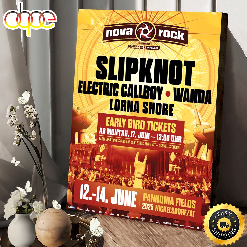 Slipknot Nova Rock 2025 Electric Callboy Wanda Lorna Shore Poster Canvas