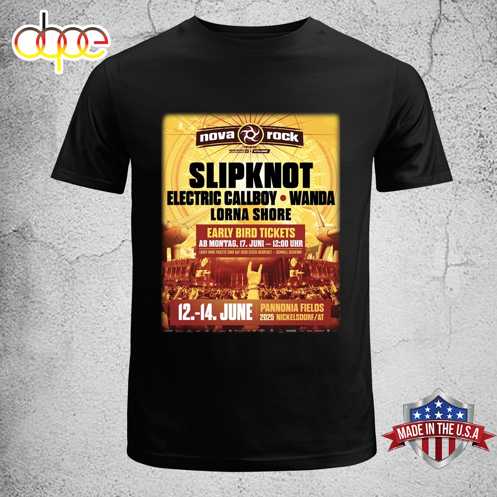 Slipknot Nova Rock 2025 Electric Callboy Wanda Lorna Shore Unisex T Shirt