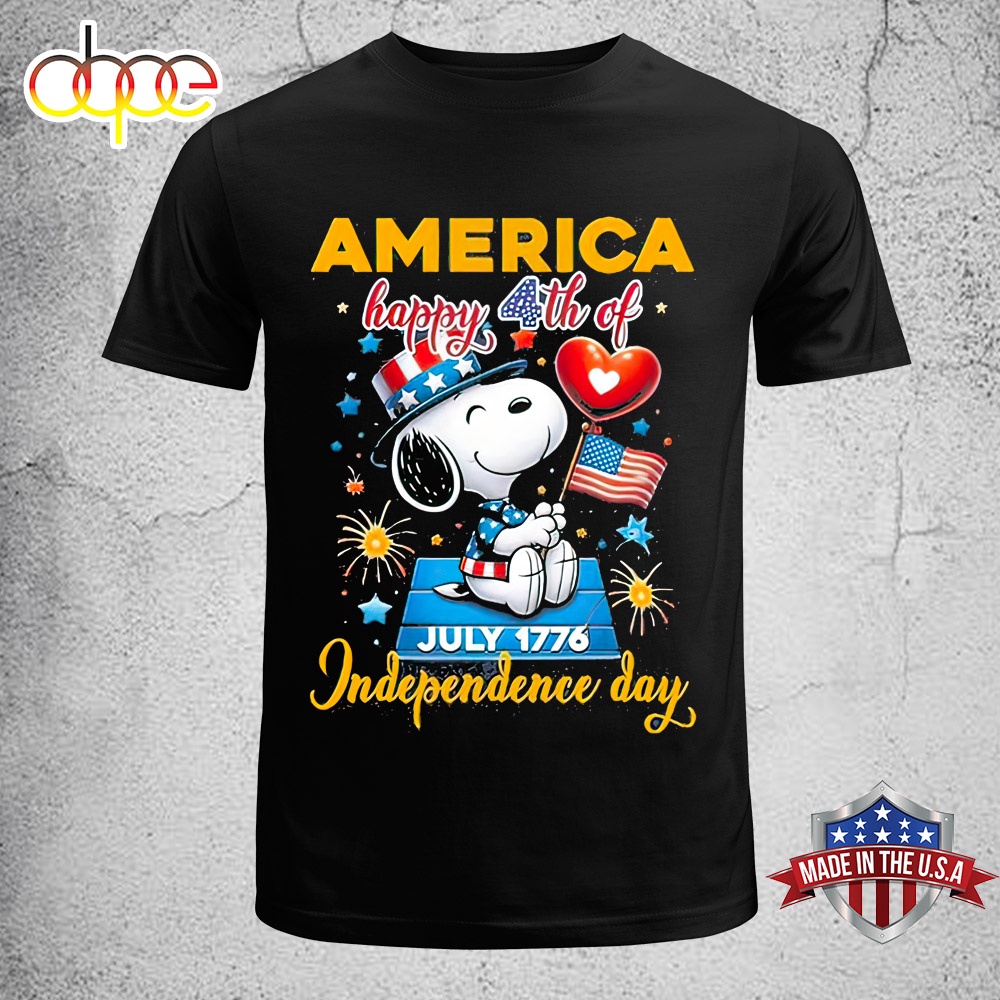 Snoopy America Happy 4th Of July Snoopy Independence Day Unisex T Shirt
